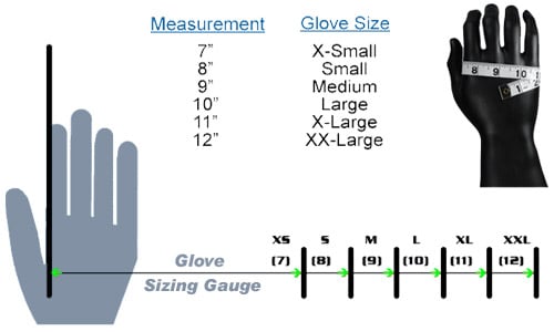 Brunswick Wrist Support Size Chart