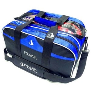 Path Double Tote Plus Clear Top Black/Royal Blue (Holds Shoes)
