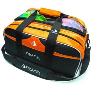 Path Double Tote Plus Clear Top Black/Orange (Holds Shoes)