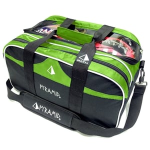 Path Double Tote Plus Clear Top Black/Lime Green (Holds Shoes)