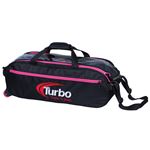 Pursuit Slim Triple Tote Black/Pink