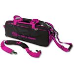3 Ball Tote Roller Clear Top Black/Pink