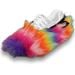 Fuzzy Shoe Covers Rainbow